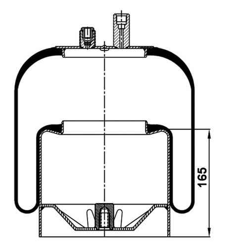 Air Spring With Metal Piston 4390Np23 (Voss232) - 17.88.164.90407