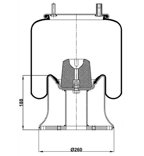 Air Spring With Metal Piston 4159Np05 - 85.88.164.90373