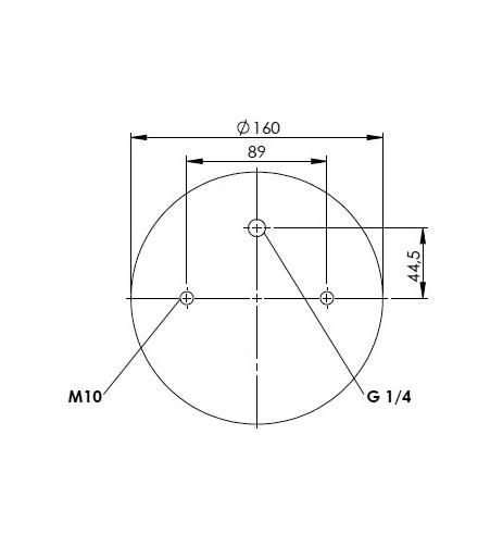 2 Katlı Körük Komple D220mm G1/4-4xM10 - 83.88.777.91141