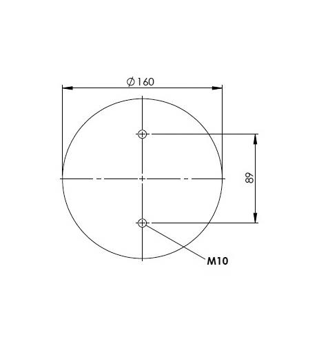 2 Katlı Körük Komple D220mm G1/4-4xM10 - 83.88.777.91141