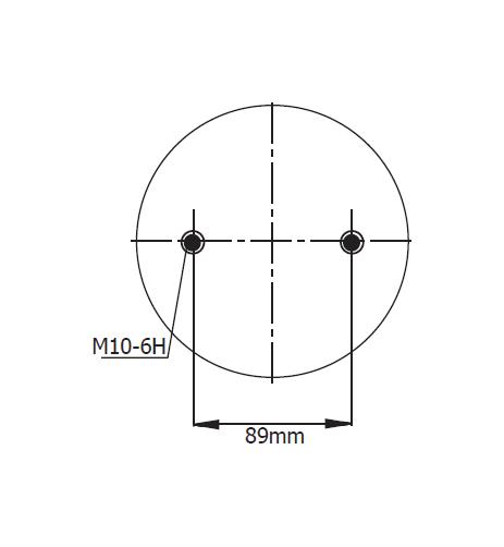 Double Convoluted Air Spring Complete D225mm G1/4-19 4xM10 - 92.88.777.91074