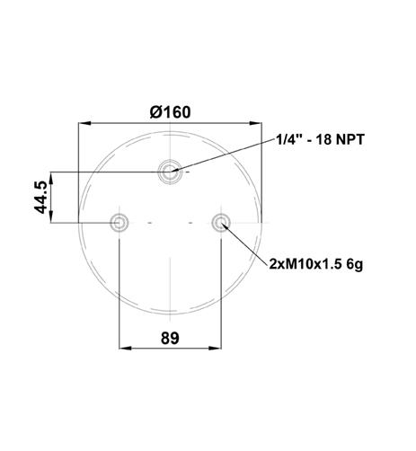 1 Katlı Körük Komple D220mm G1/4-18 M10x4 cıvata - 83.88.777.91217