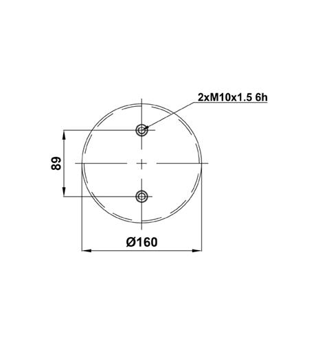 1 Katlı Körük Komple D220mm G1/4-18 M10x4 cıvata - 83.88.777.91217