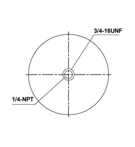 2 Katlı Körük Komple D225mm 3/4-16Unf 1/4 Npt 2x3/8 - 83.88.777.91153