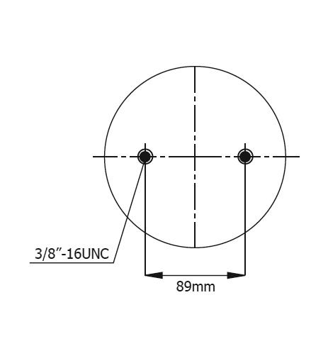 2 Katlı Körük Komple D225mm 1/2-13UnC 1/4-18 Npt 2x3/8 - 83.88.777.91155