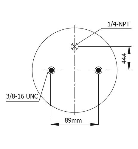 2 Katlı Körük Komple D225mm 1/4Npt -3/8-16 Unc - 83.88.777.91160