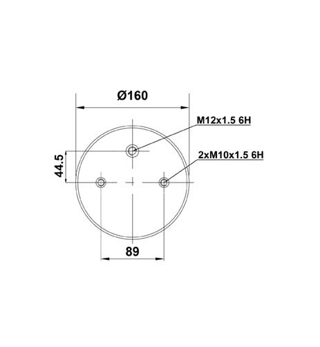 2 Katlı Körük Komple D220mm M12-M10x4 - 83.88.777.91233