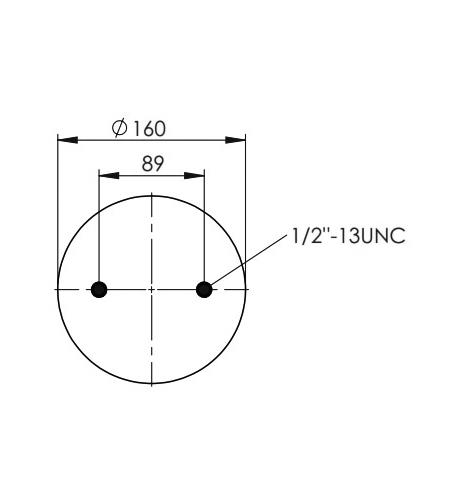 2 Katlı Körük Komple D225mm 1/4-18Npt -3/6-16 Unf - 83.88.777.91234