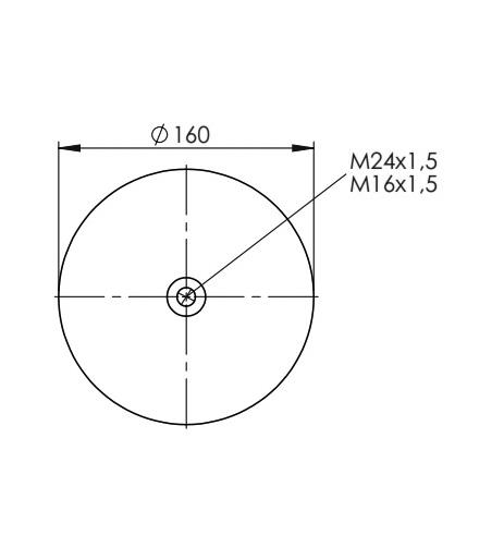 2 Katlı Körük Komple D225mm M24/M16 - 83.88.777.91235