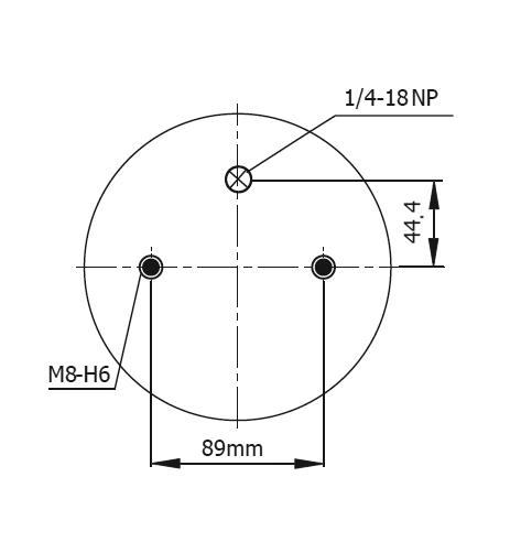 2 Katlı Körük Komple D225mm 1/4-18Np-4xM8 - 83.88.777.91077