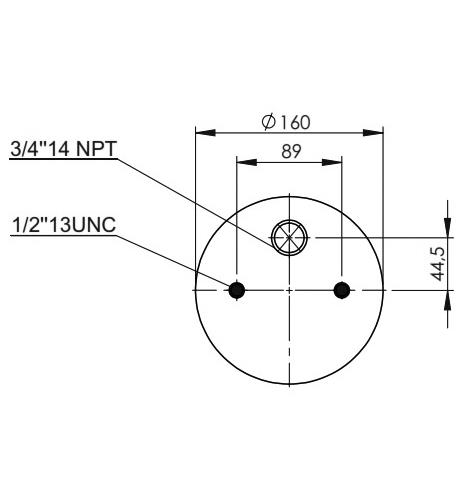 2 Katlı Körük Komple D220mm G3/4-14Npt-G1/2 - 83.88.777.91236