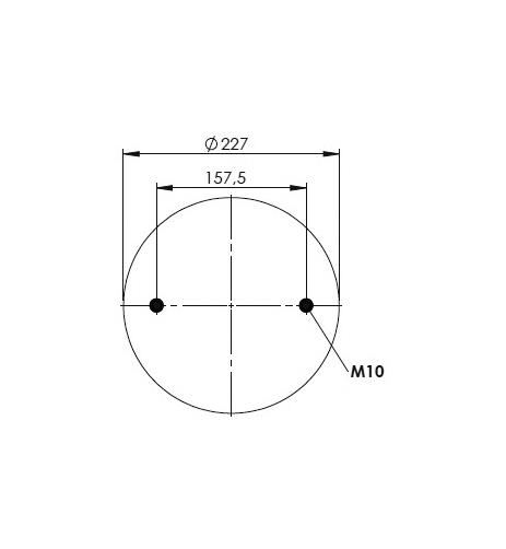 Double Convoluted Air Spring Complete D315mm M20/12-M12 - 42.88.777.91097