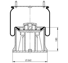 92.88.777.90964 - Air Spring With Plastic Piston 4023Np08