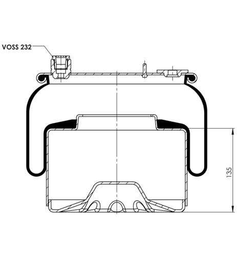 Körük Komple Metal Piston 6126Np40 - 39.88.777.91225