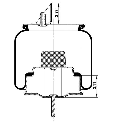 Körük Komple Metal Piston W013589618 - 42.88.777.90794