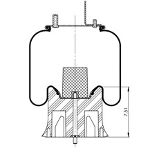 42.88.777.90819 - Körük Komple Plastik Piston W013589504