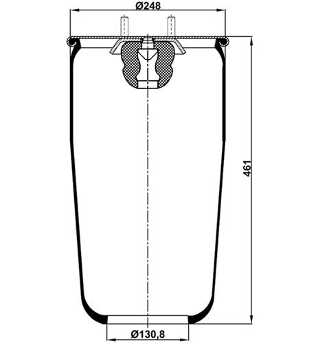 Air Spring W/O Piston 54770M - 12.88.777.90906