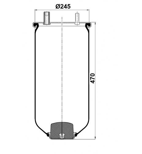 Air Spring W/O Piston 1R13-709 - 42.88.777.90935