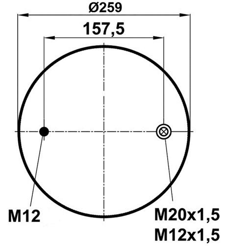 Air Spring W/O Piston 1R13-709 - 42.88.777.90935