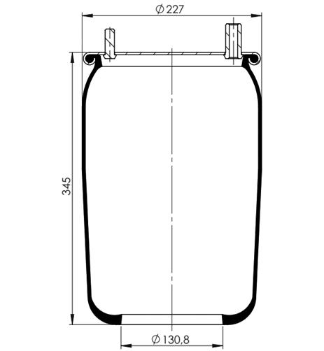 Air Spring W/O Piston Trl230m - 42.88.777.90945