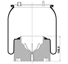 14.88.777.90970 - Körük Komple Plastik Piston 836Mk1