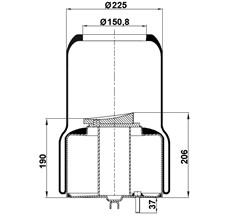 12.88.777.91015 - Körük Komple Metal Piston 6610Np01