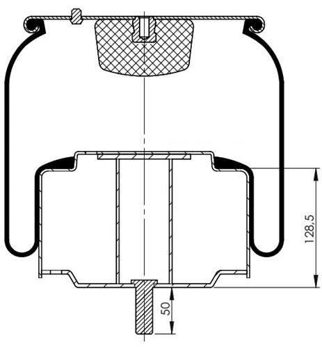 Körük Komple Metal Piston 1DF25A-22 - 15.88.777.91047