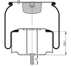 15.88.777.91047 - Körük Komple Metal Piston 1DF25A-22