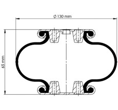 83.88.777.91049 - 1 Katlı Körük Komple D120mm Rp1/4-3/8x4