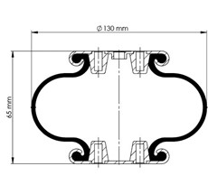 83.88.777.91050 - 1 Katlı Körük Komple D120mm W01m586140