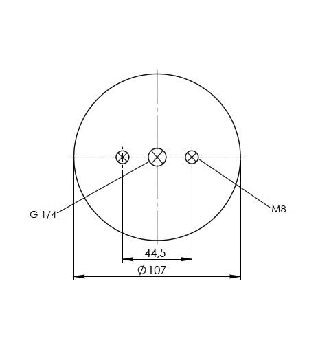 1 Katlı Körük Komple D120mm G1/4-M8x2-3/8x2 - 83.88.777.91051