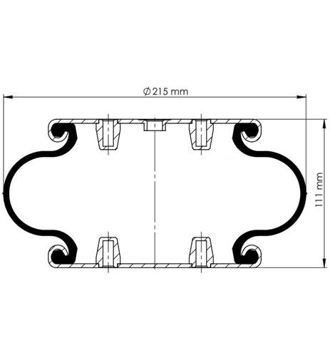 1 Katlı Körük Komple D215mm 1B8-1 - 83.88.777.91053