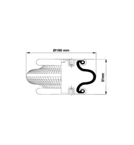 1 Katlı Körük Komple D190mm W01m586166 - 83.88.777.91055