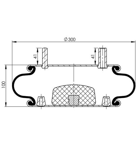 1 Katlı Körük Komple D300mm W013586994 - 83.88.777.91056