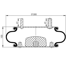 83.88.777.91056 - 1 Katlı Körük Komple D300mm W013586994