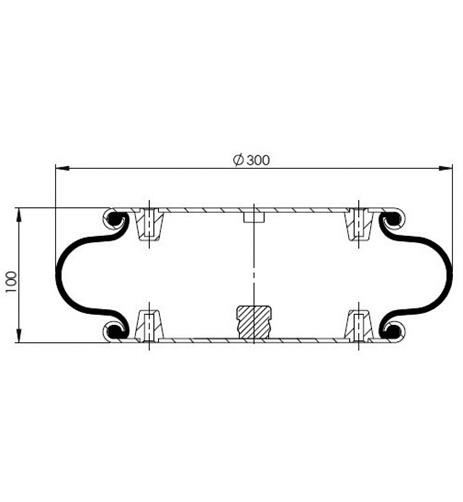 1 Katlı Körük Komple D300mm W013587008 - 39.88.777.91082