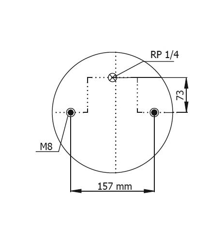 Double Convoluted Air Spring Complete D300mm W01M586381 - 92.88.777.91087