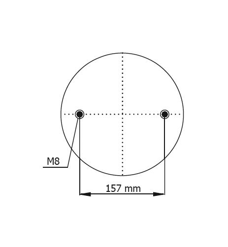 Double Convoluted Air Spring Complete D300mm W01M586381 - 92.88.777.91087