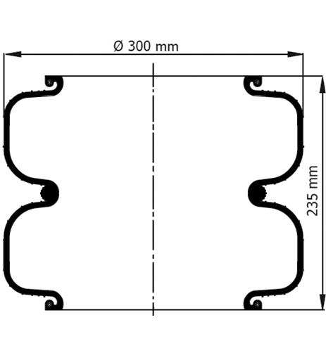 Пневмоподушка слойная без плиты D300mm W013580259 - 92.88.777.91098