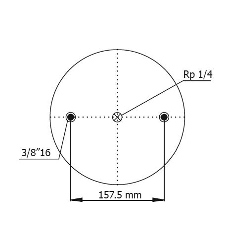 Double Convoluted Air Spring Complete D300mm W013587440 - 92.88.777.91099