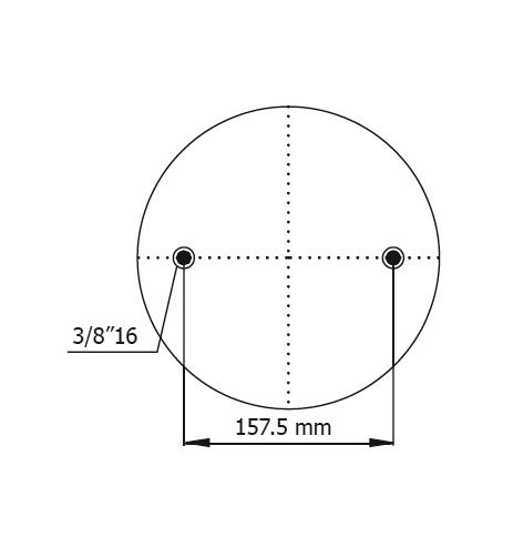 Double Convoluted Air Spring Complete D300mm W013587440 - 92.88.777.91099