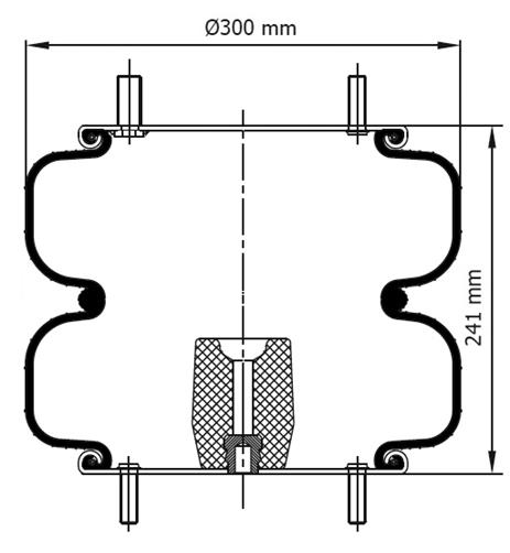 2 Katlı Körük Komple D300mm W013587555 - 42.88.777.91102