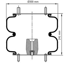 42.88.777.91102 - 2 Katlı Körük Komple D300mm W013587555