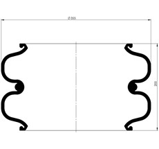 92.88.777.91106 - Double Convoluted Air Spring D350mm 21-0950035