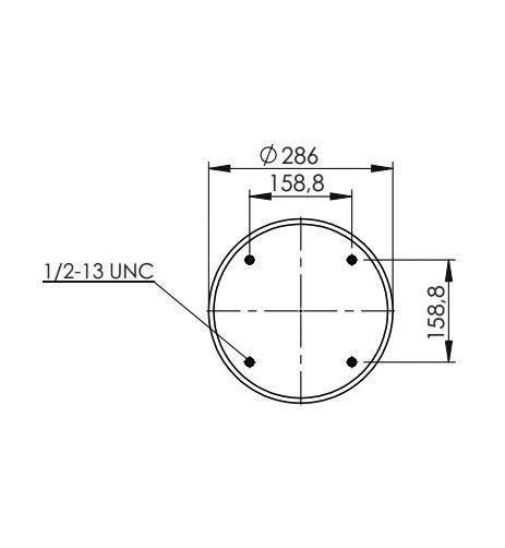 Double Convoluted Air Spring Complete D350mm W013587135 - 92.88.777.91108