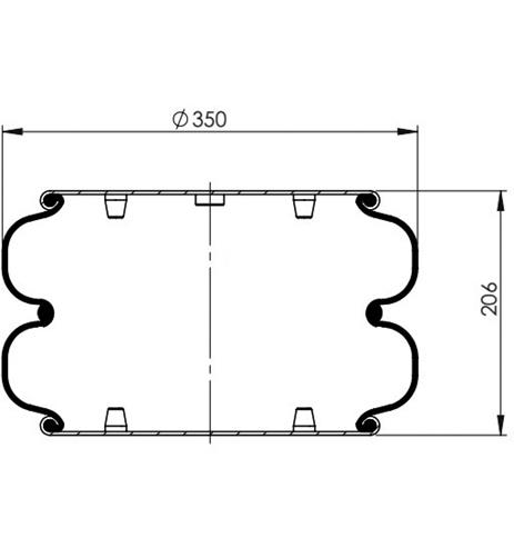 2 Katlı Körük Komple D350mm FD530-22 61362 - 83.88.777.91111