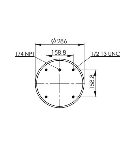 Double Convoluted Air Spring Complete D350mm W013587140 - 92.88.777.91112