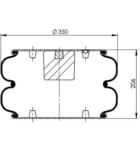 2 Katlı Körük Komple D350mm W013587136 - 83.88.777.91114