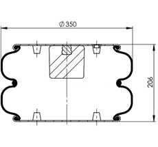 83.88.777.91114 - 2 Katlı Körük Komple D350mm W013587136