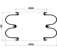 83.88.777.91116 - 2 Katlı Körük Pleytsiz D370mm FD614-26